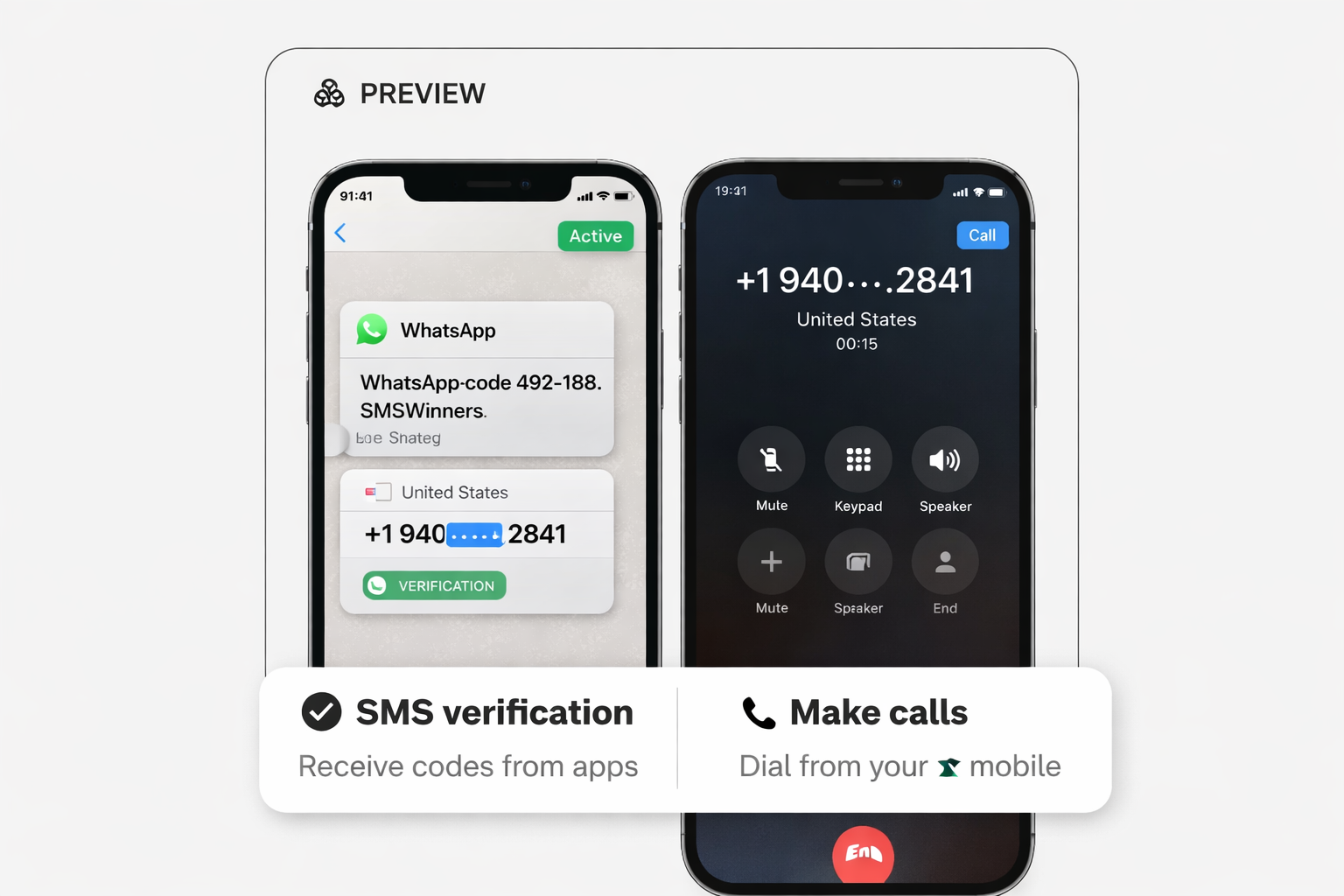 Buy foreign numbers screenshot